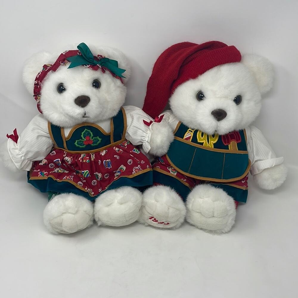 Vintage Magical Toy Shop 1995 Kmart Christmas bear duo